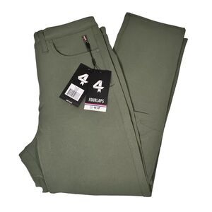 Fourlaps Athletic Evolve Regular Length Pants, Thyme Stretch Womens Size 14